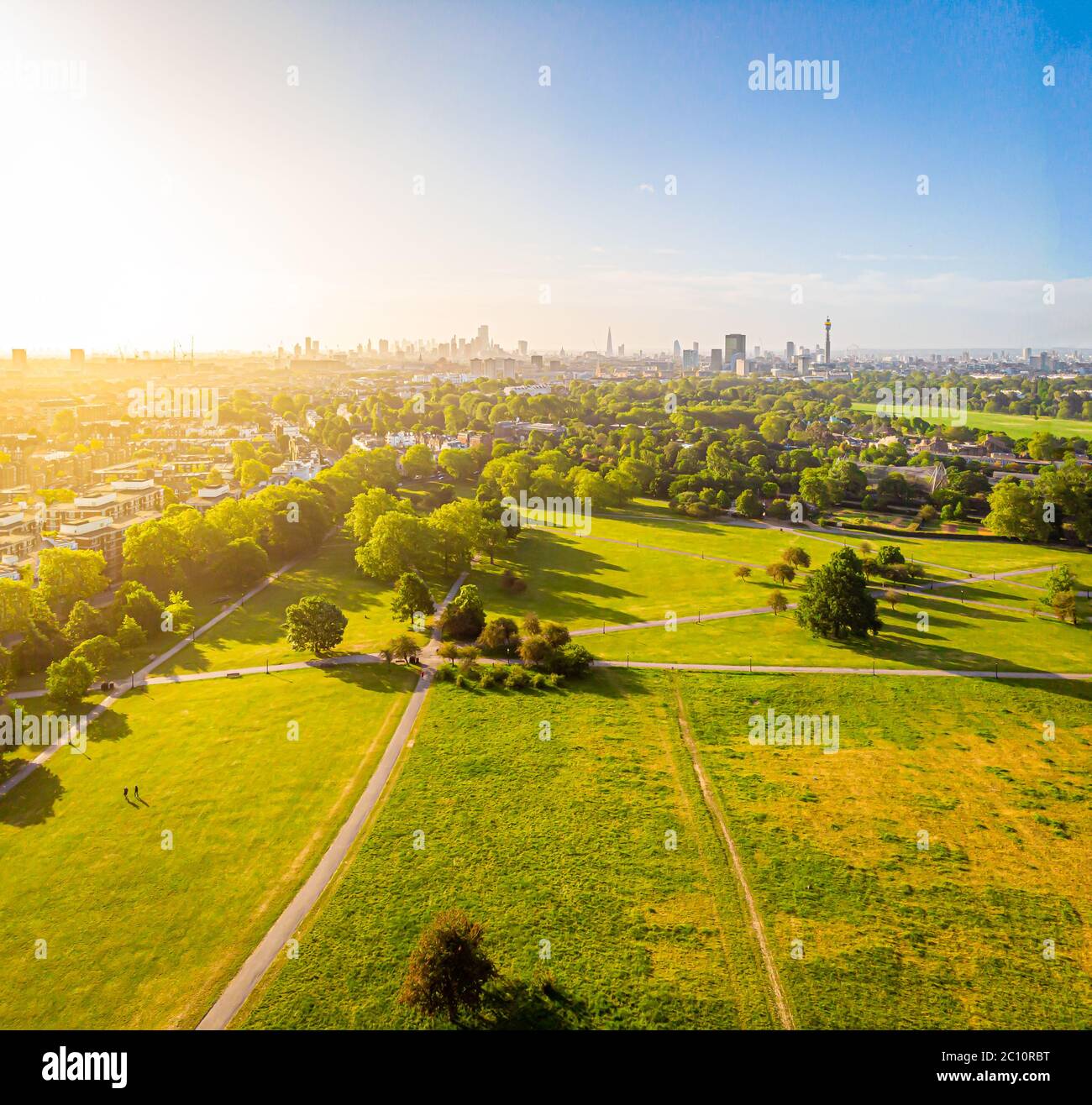 Aerial view of Primrose hill in London, UK Stock Photo Alamy