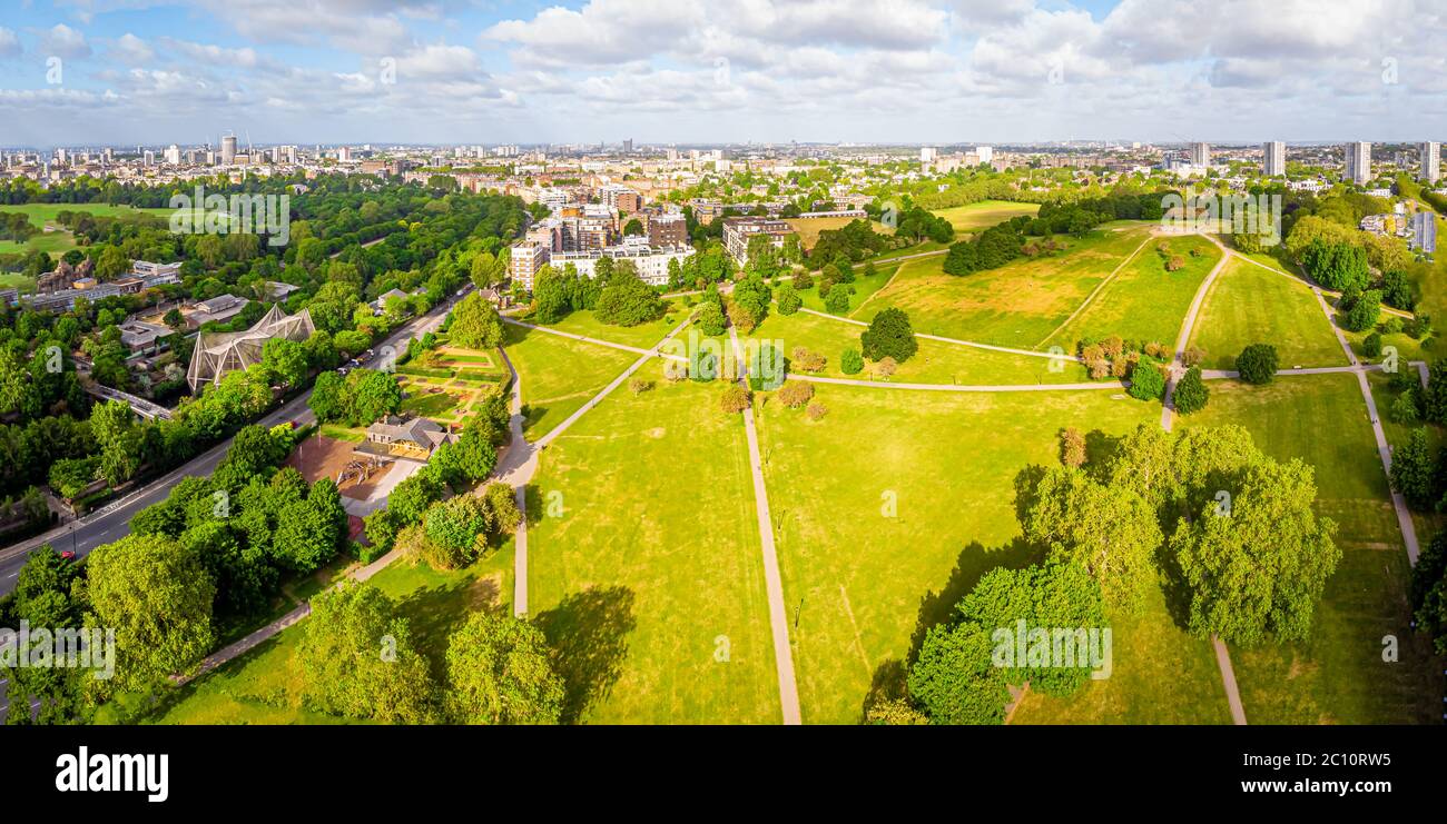 Aerial view of Primrose hill in London, UK Stock Photo Alamy