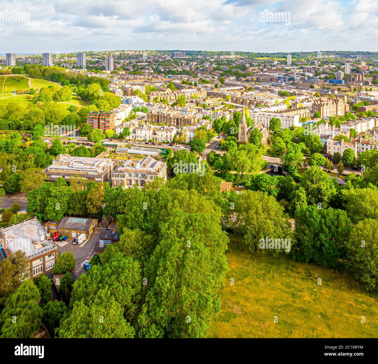 Aerial View Of Primrose Hill In London UK Stock Photo Alamy