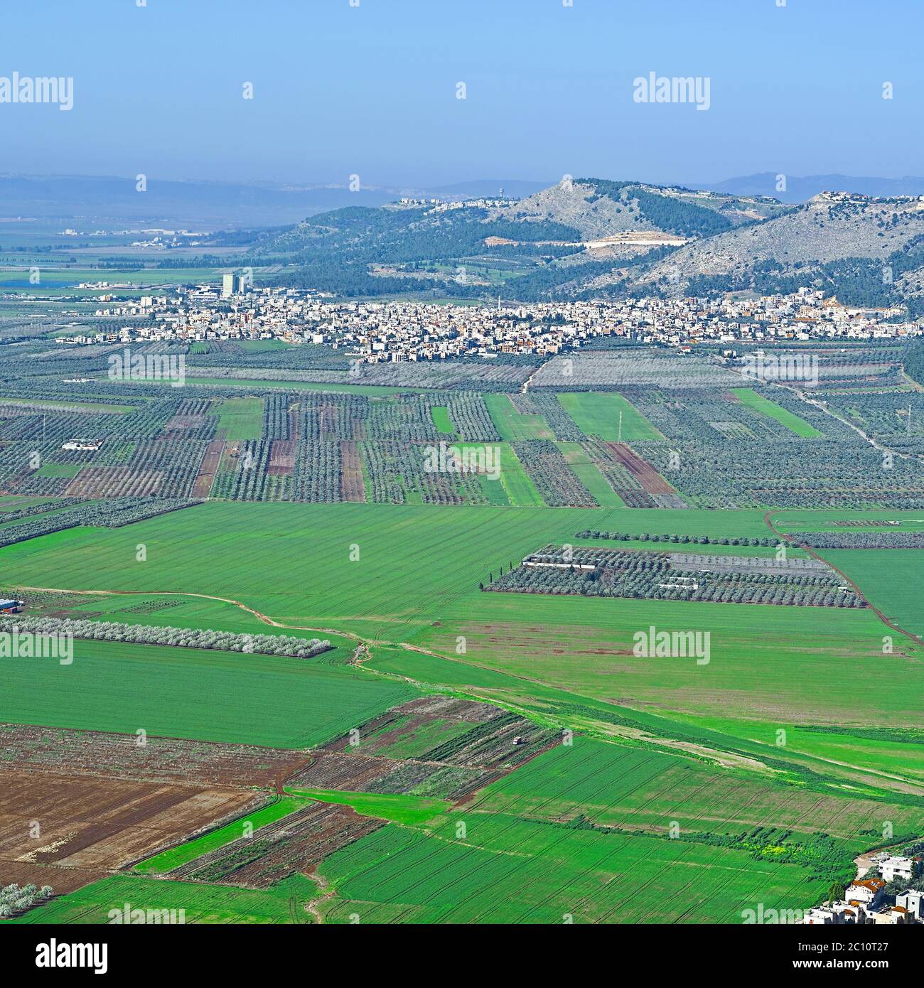 Jezreel  Valley in Israel Stock Photo