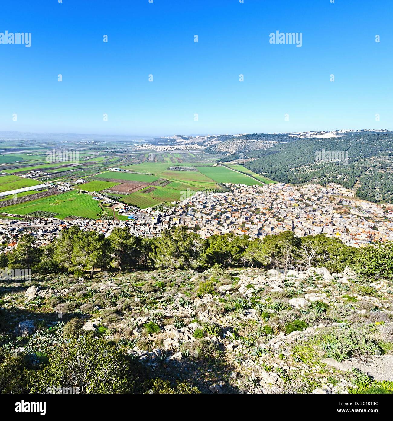 Jezreel  Valley in Israel Stock Photo