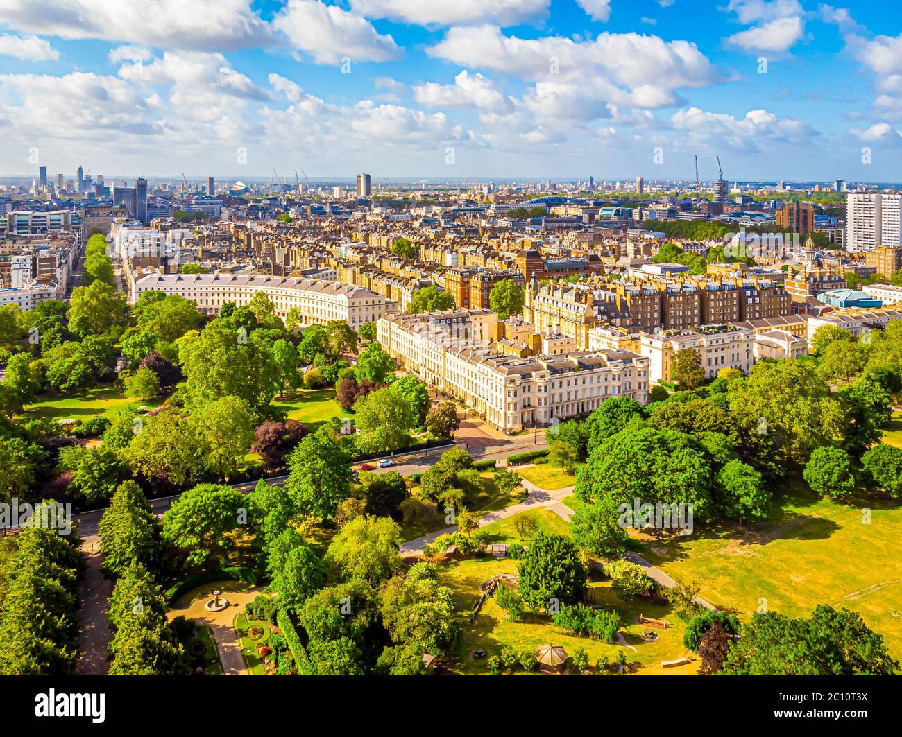 Aerial view of Regents park in London, UK Stock Photo Alamy