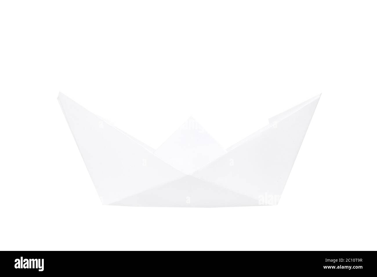 Paper boat isolated on white. Stock Photo