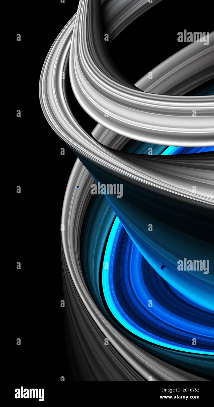 An abstract background featuring 3d mystically ring shapes or Dyson Sphere in vector art, suitable for a mobile screen, phone desktop, landing page, U Stock Vector