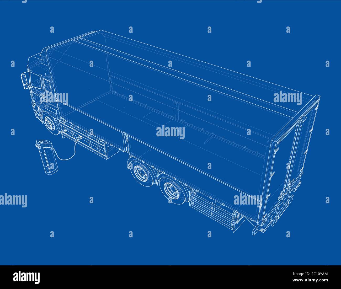 Trucking by electricity Stock Vector Images - Alamy