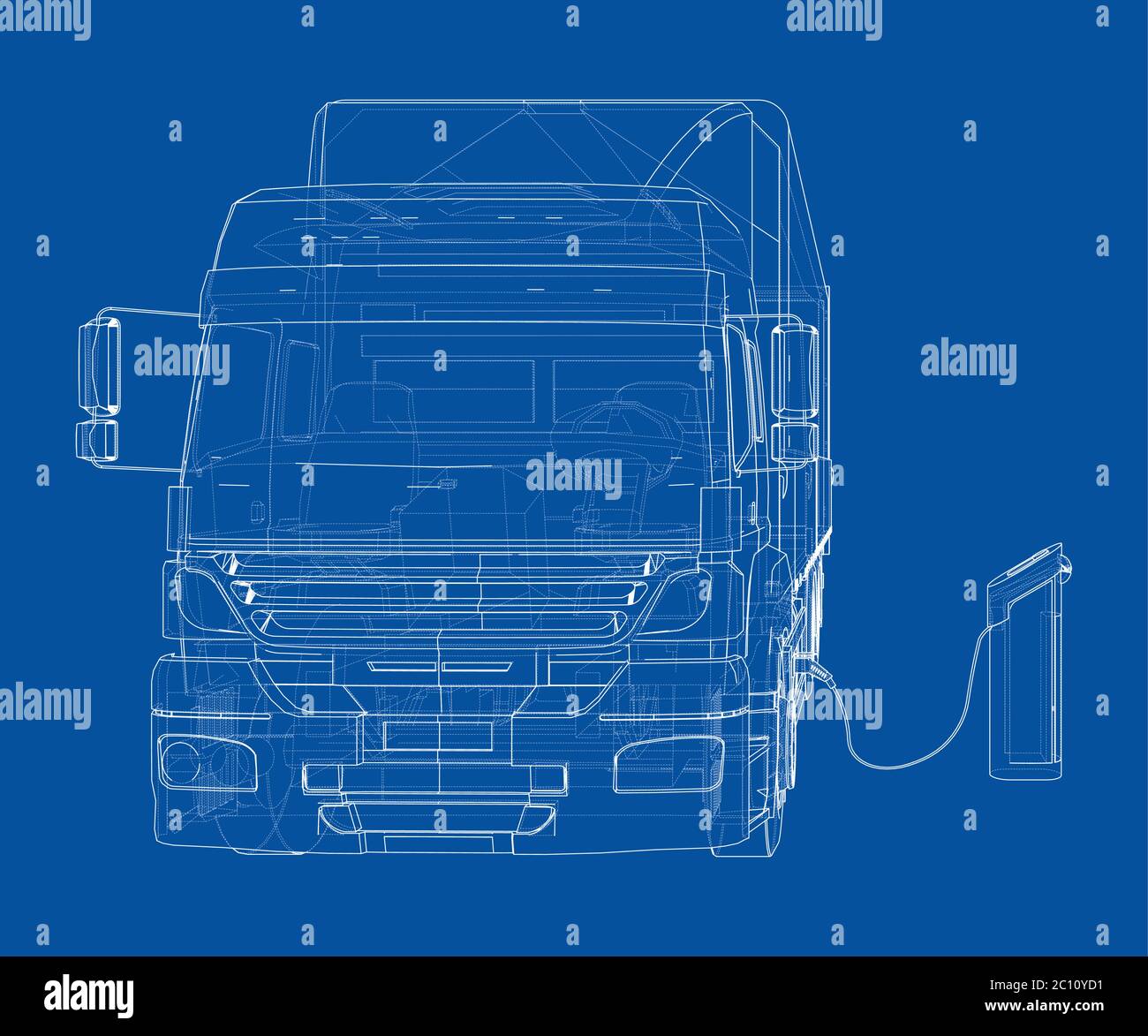 Trucking by electricity Stock Vector Images - Alamy