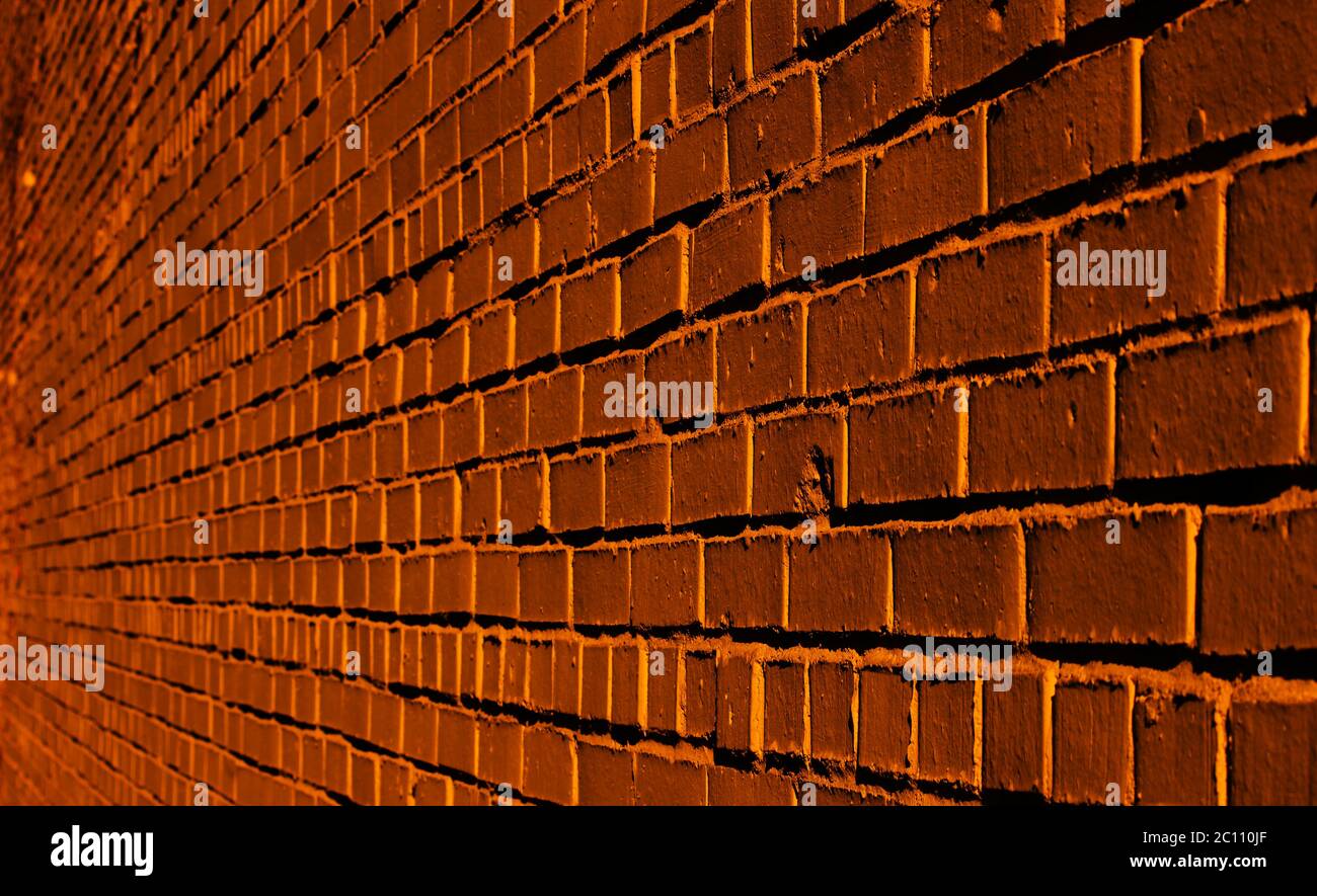 The orange brick texture can be used as a background Stock Photo