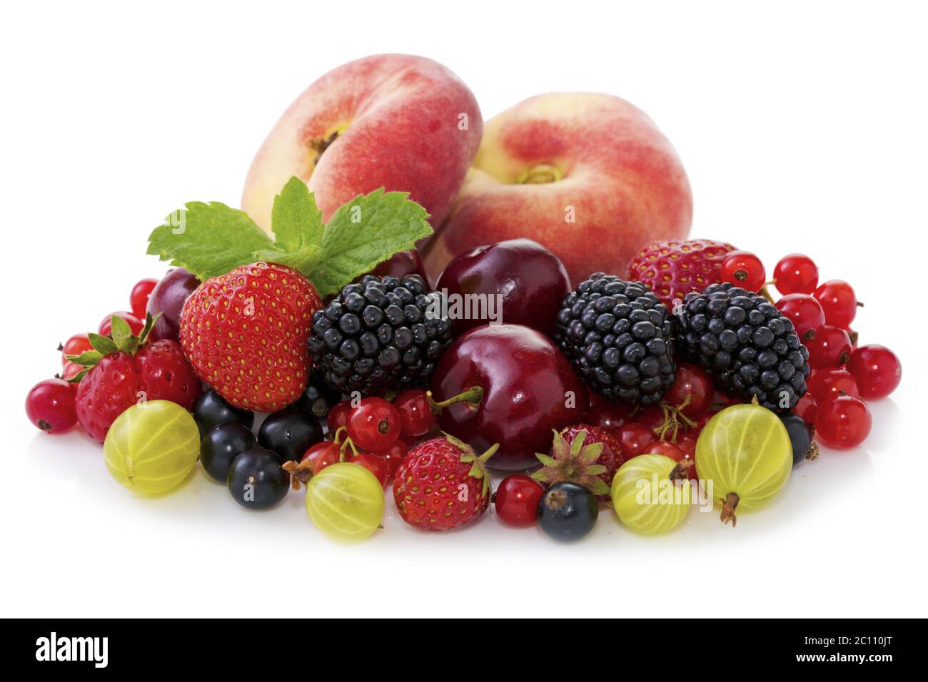 Ripe fruits isolated on white Stock Photo - Alamy
