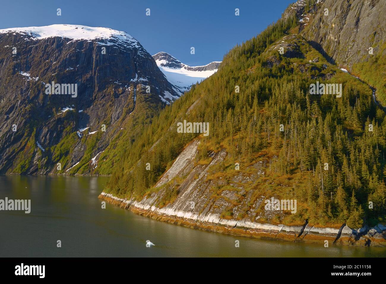Landscape at Tracy Arm Fjords in Alaska United States Stock Photo