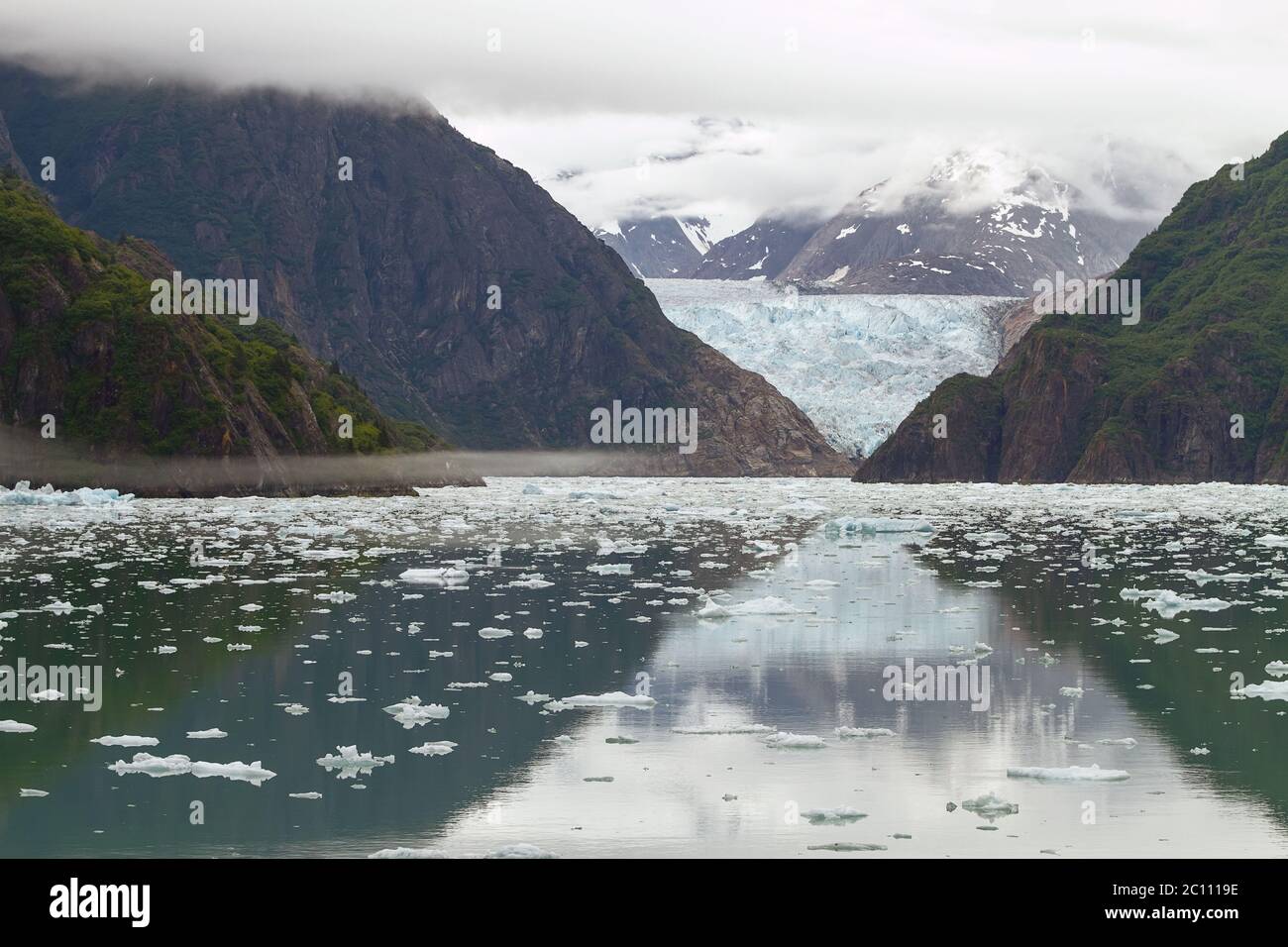 Tracy Arm Fjord and Sawyer Glacier, Alaska Stock Photo