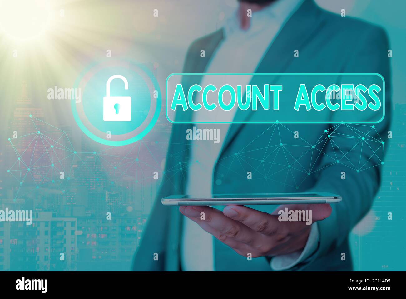 Text sign showing Account Access. Business photo showcasing full privilege for the owners to manage their an individualal data Stock Photo