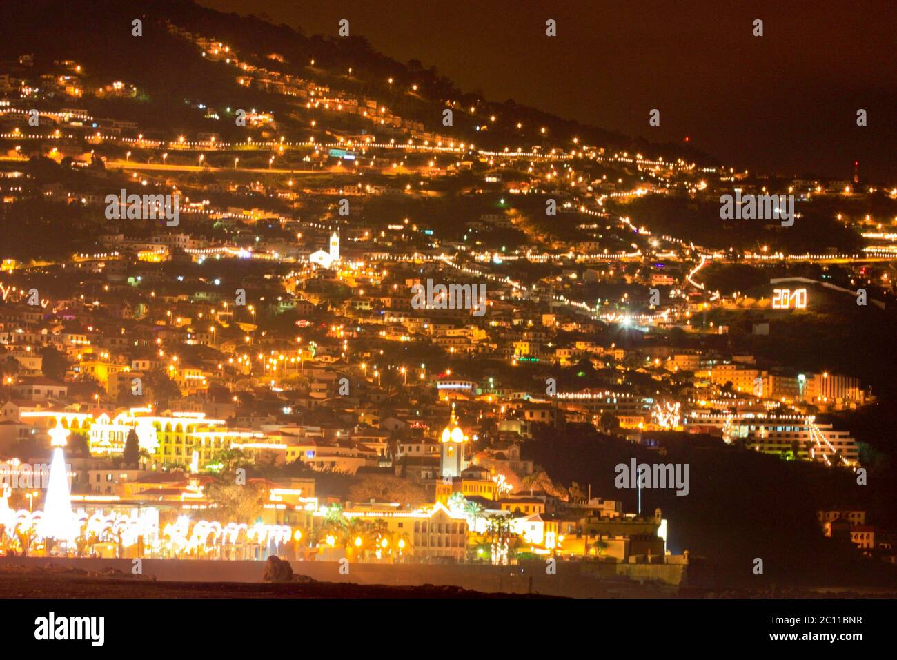 Christmas Lights and Decoration in Funchal, Madeira Stock Photo Alamy
