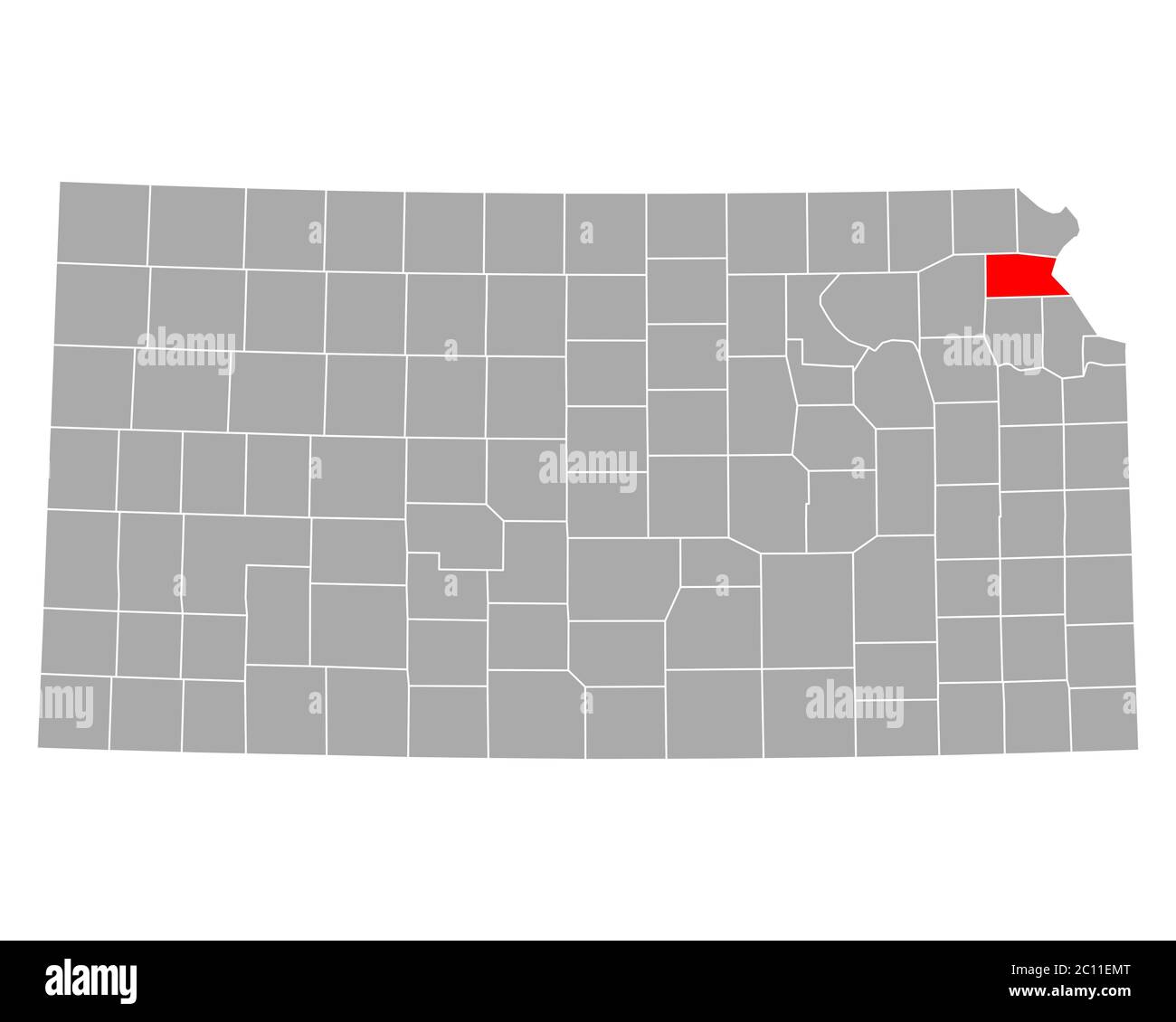 Map of Atchison in Kansas Stock Photo Alamy