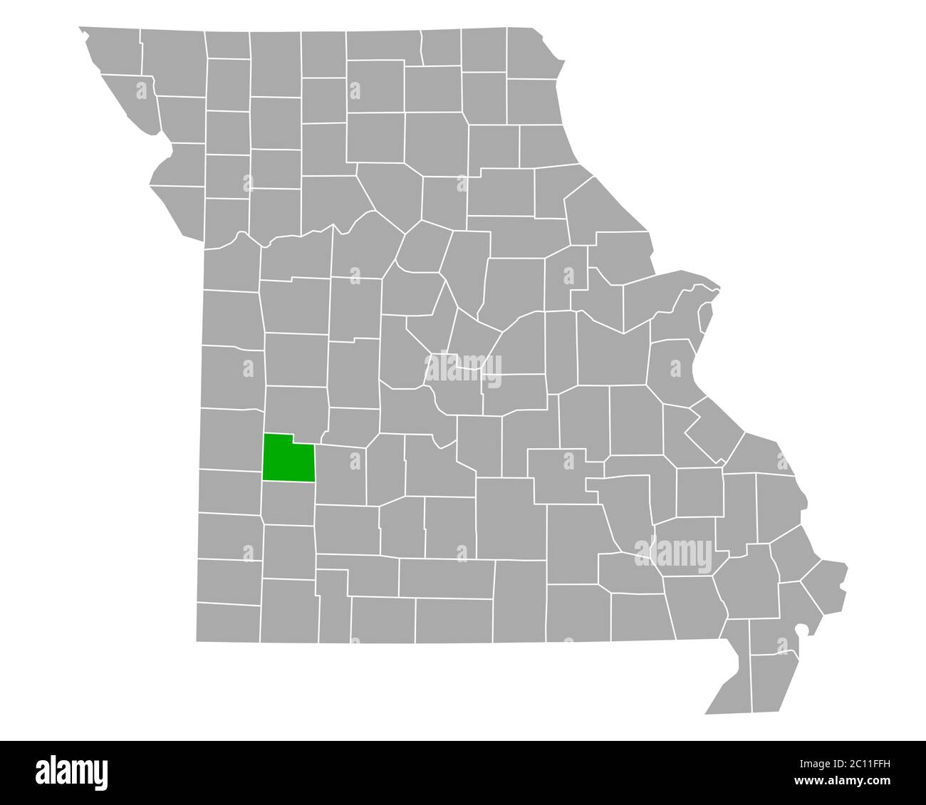 Map of Cedar in Missouri Stock Photo Alamy