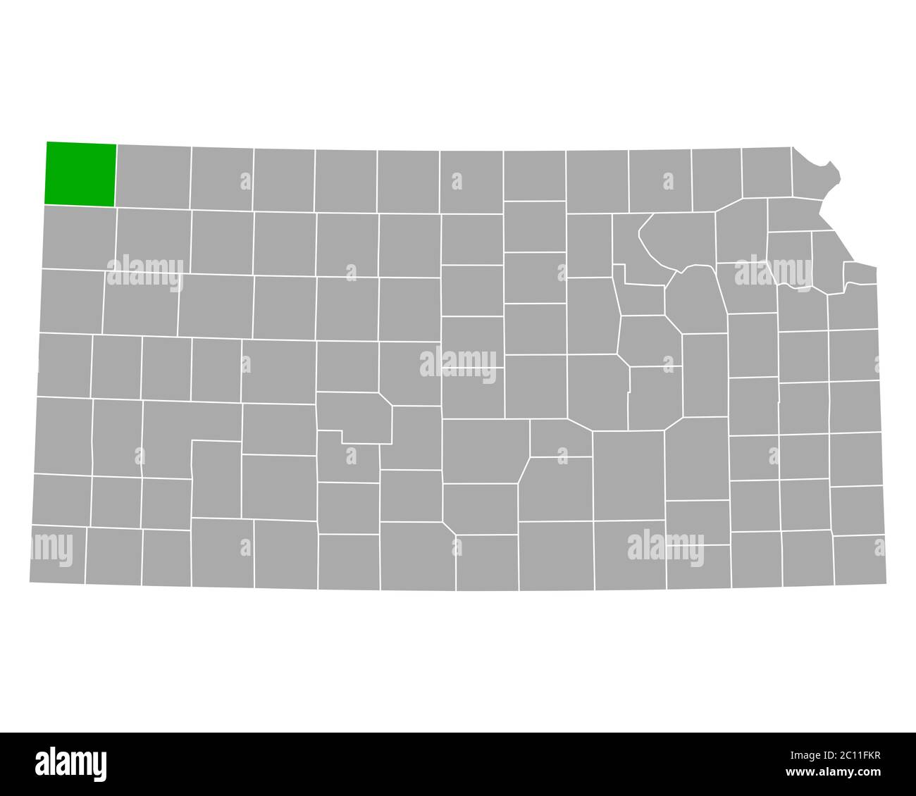 Map of Cheyenne in Kansas Stock Photo Alamy