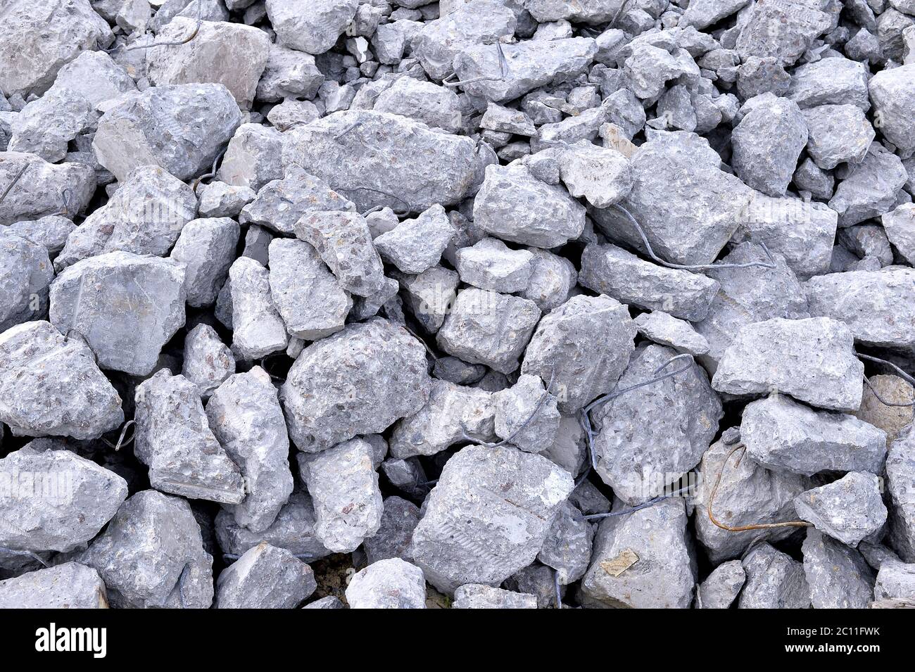 Detroyed Stack Rocks Building debris - the broken stones of the destroyed building Building ...