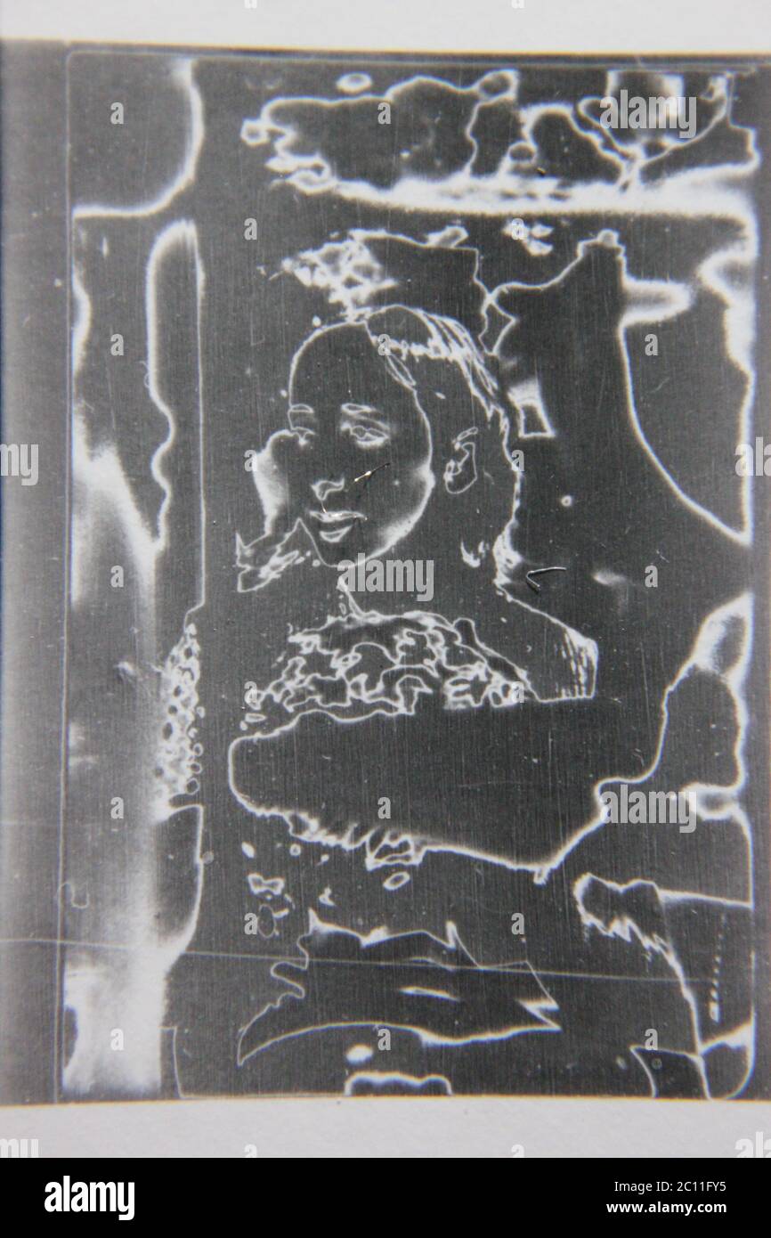 Fine 1970s vintage black and white photography of a woman in a dream ...