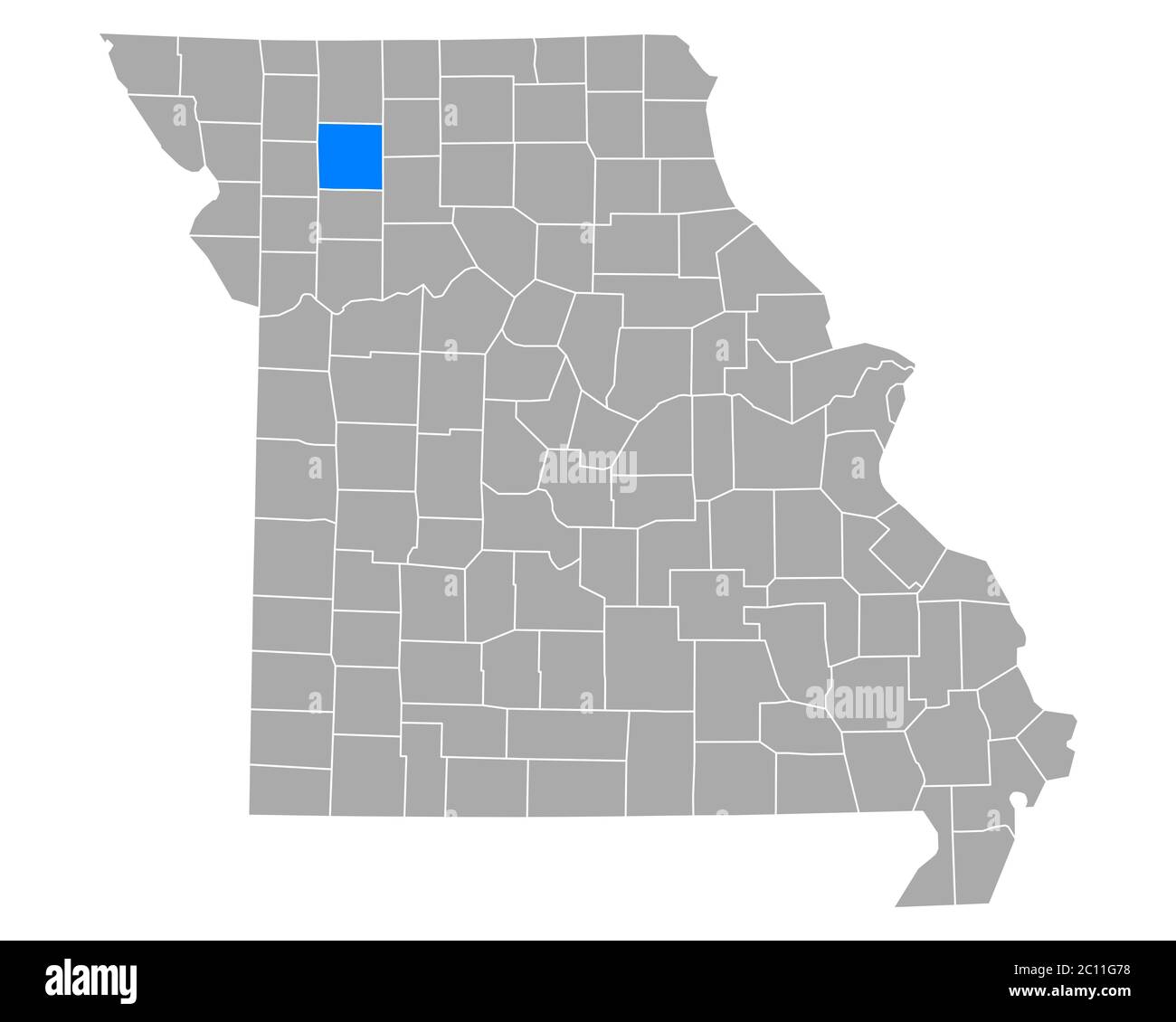 Map of Daviess in Missouri Stock Photo Alamy