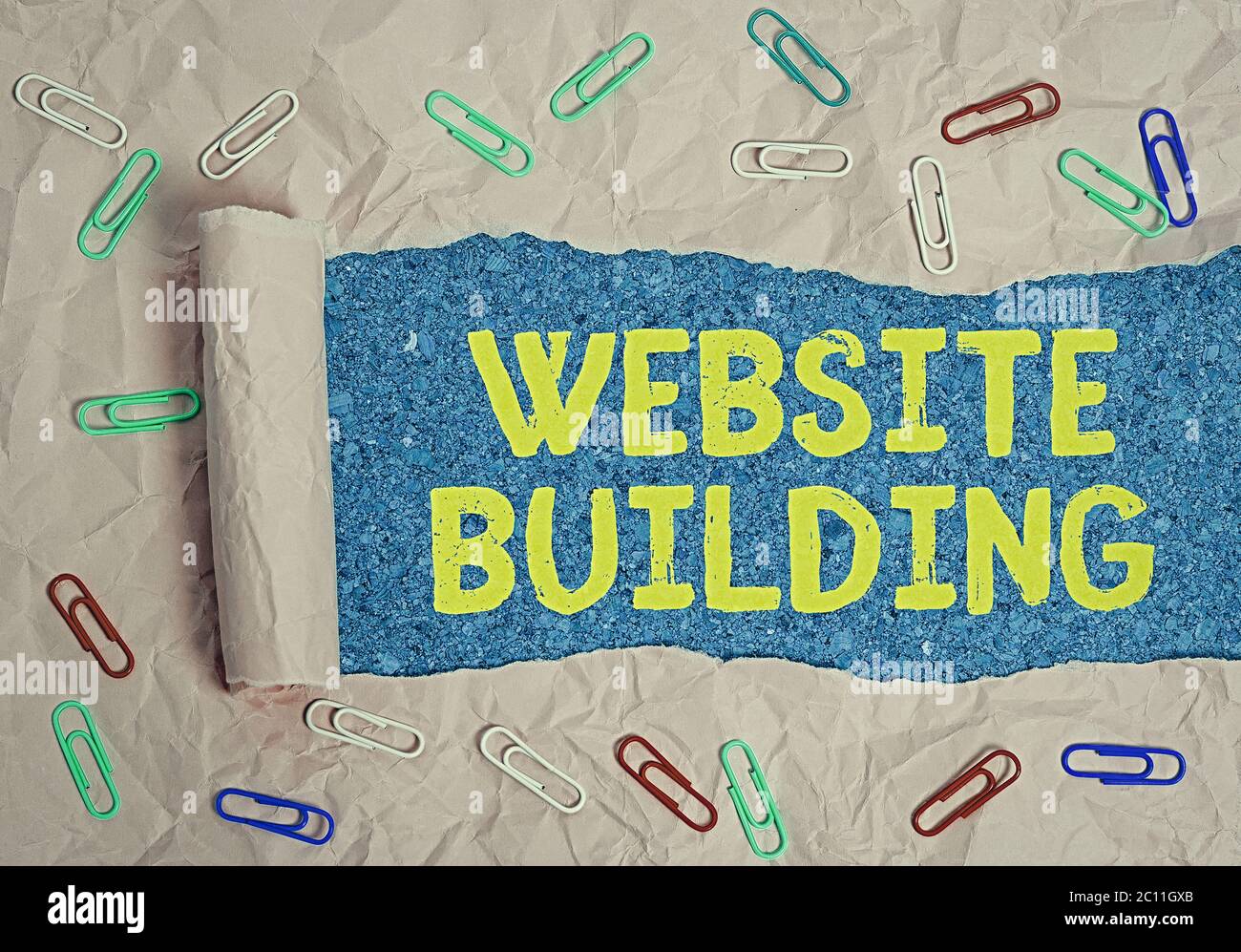 Handwriting text writing Website Building. Conceptual photo site is constructed according to the clients needs Stock Photo