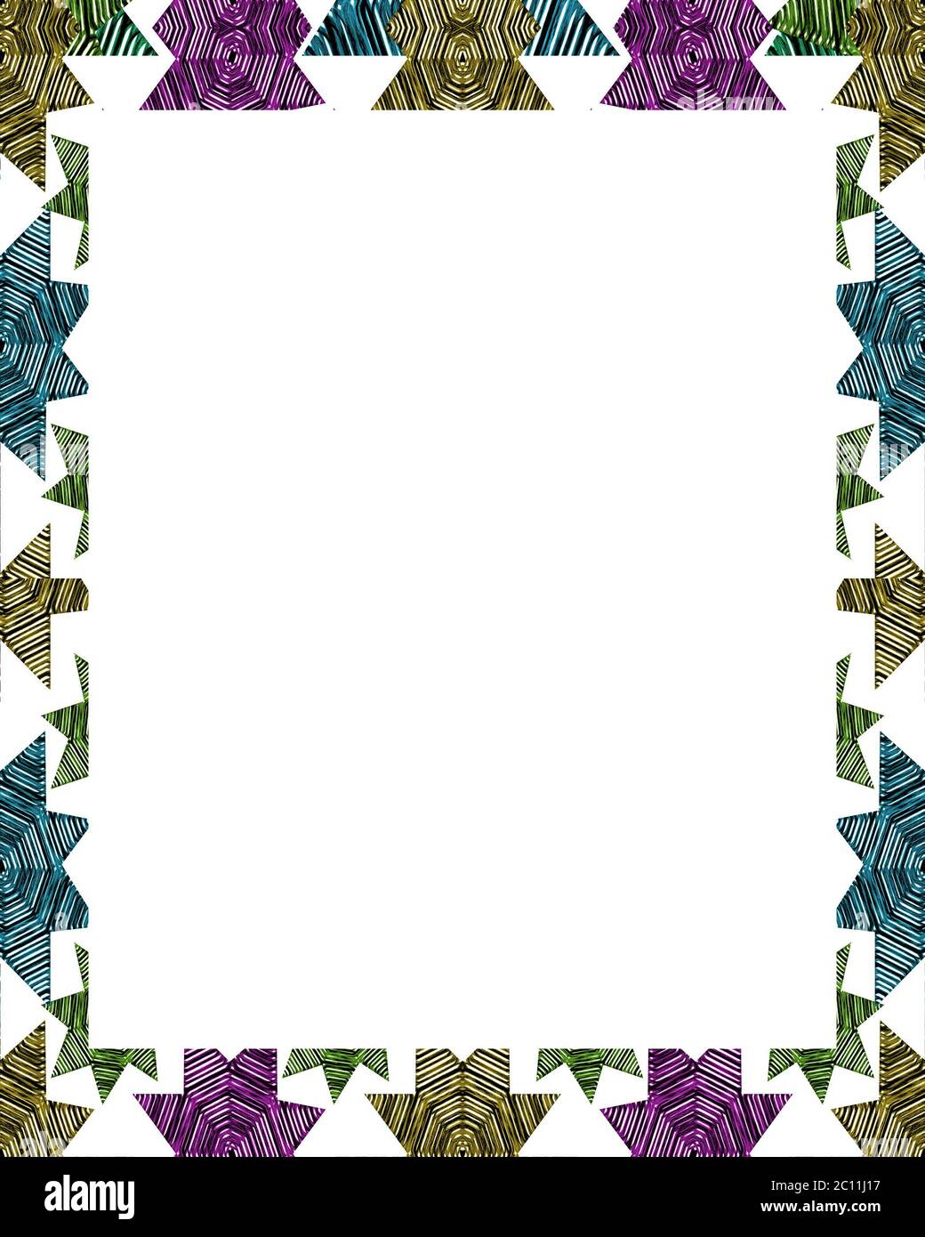 White Frame Background with Ornate Decorated Borders Stock Photo - Alamy