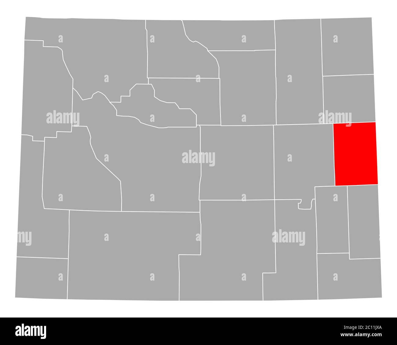 Map of Niobrara in Wyoming Stock Photo Alamy