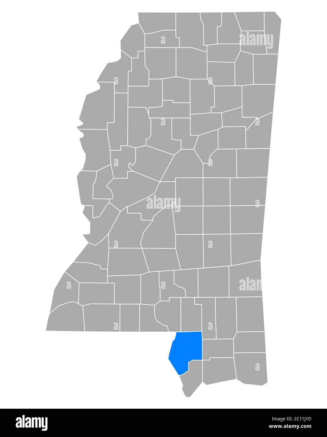 Map of Pearl River in Mississippi Stock Photo Alamy