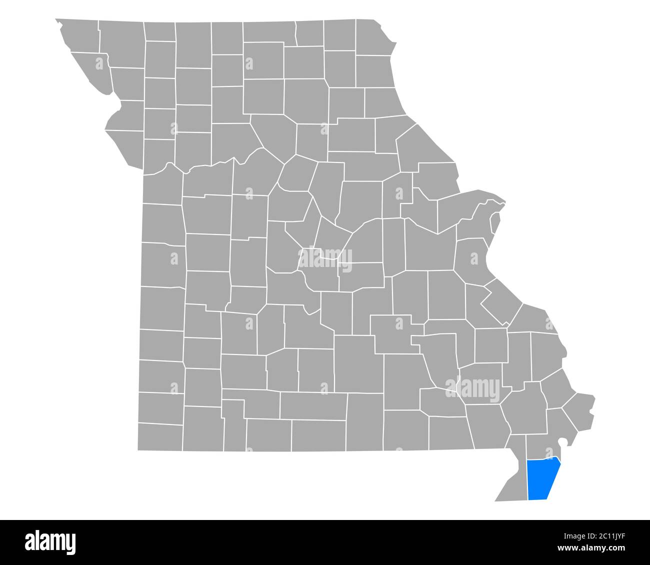 Map of Pemiscot in Missouri Stock Photo Alamy