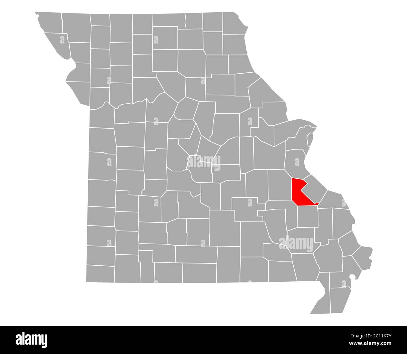 Map of St Francois in Missouri Stock Photo Alamy