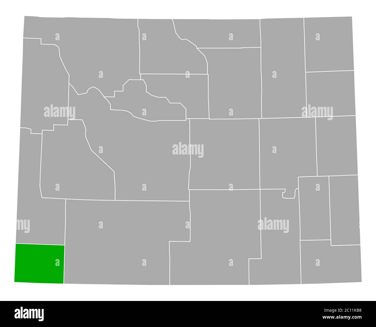 Map of Uinta in Wyoming Stock Photo Alamy