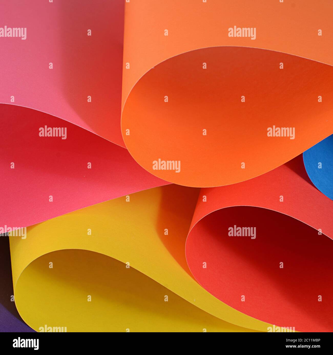 Set of a color paper close up Stock Photo - Alamy