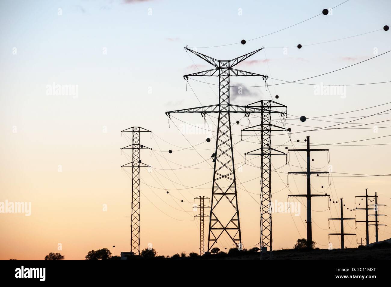 High Voltage Electric Transmission Tower Energy Pylon Stock Photo - Alamy