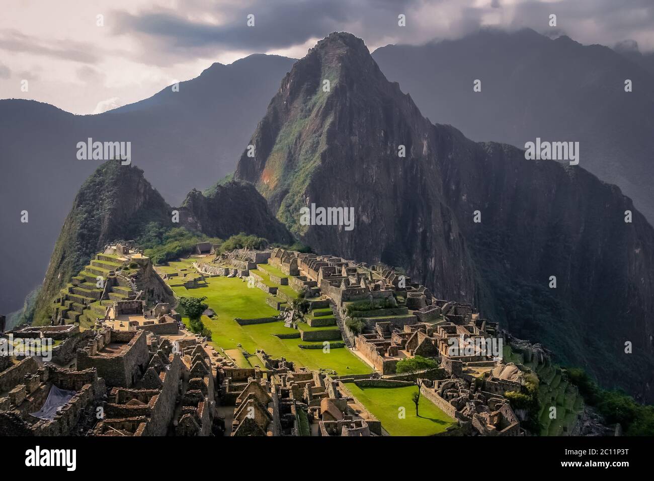 Ancient inca town of Machu Picchu Stock Photo