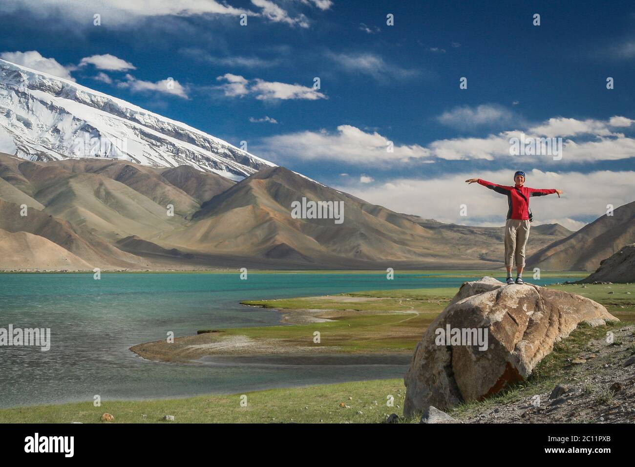 Woman on top Stock Photo