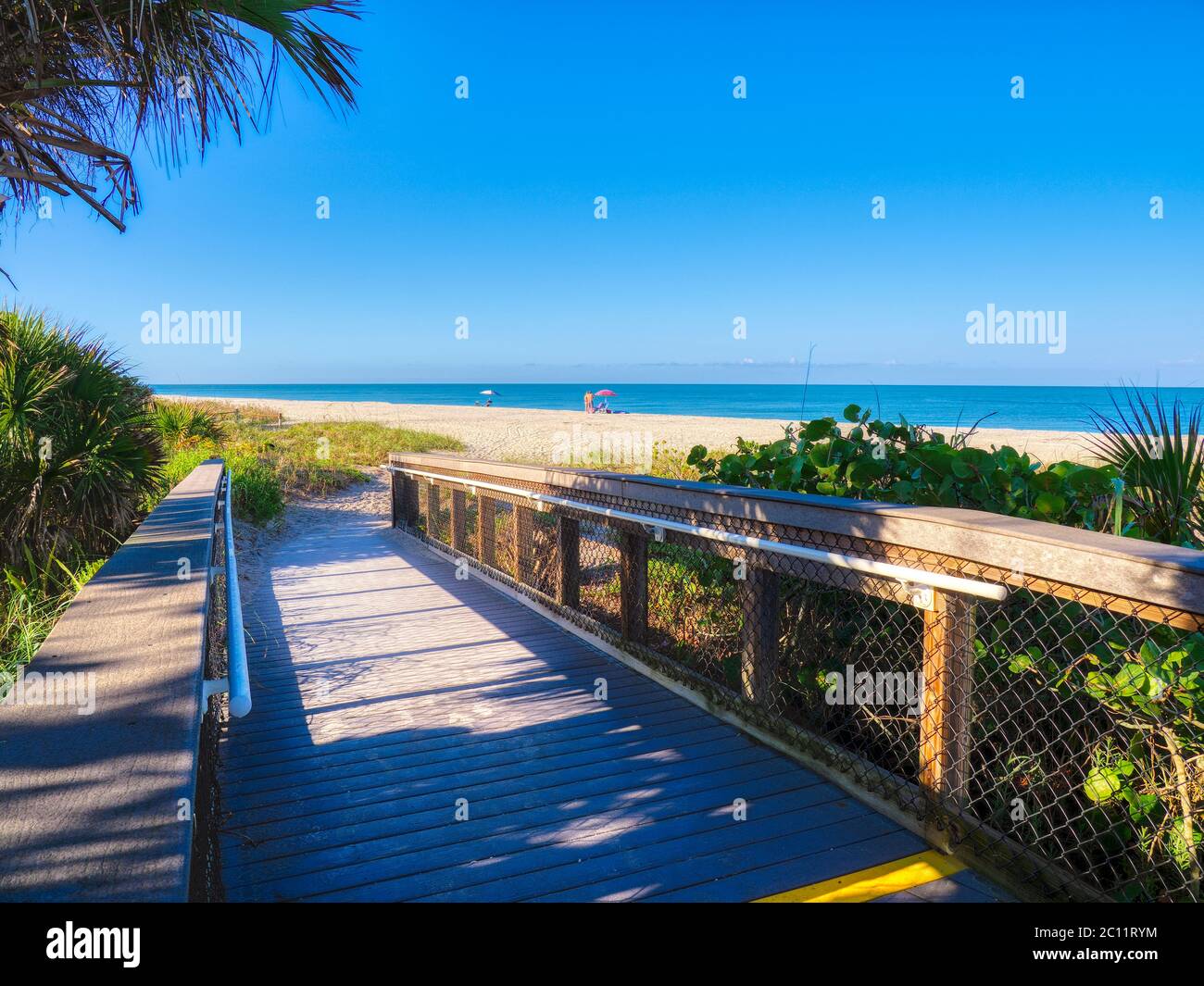 Entrance walkway to Blind Pass Beach on Manasota Key on the Gulf of