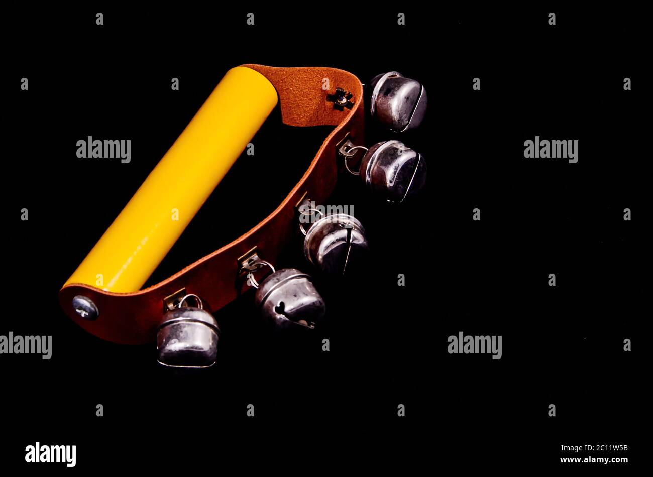 Hand bells musical instrument for ringing Stock Photo Alamy