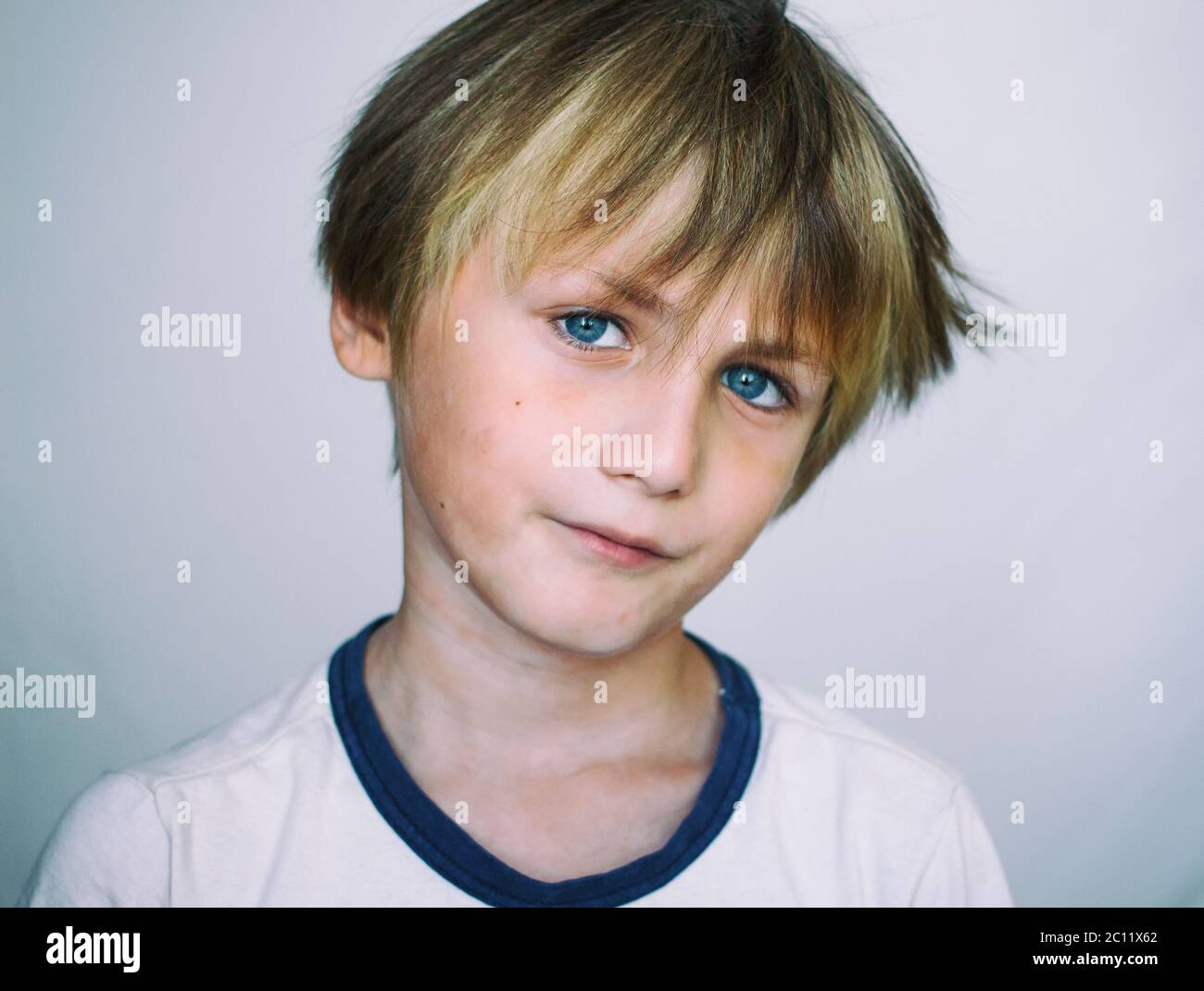 European school-age boy Stock Photo