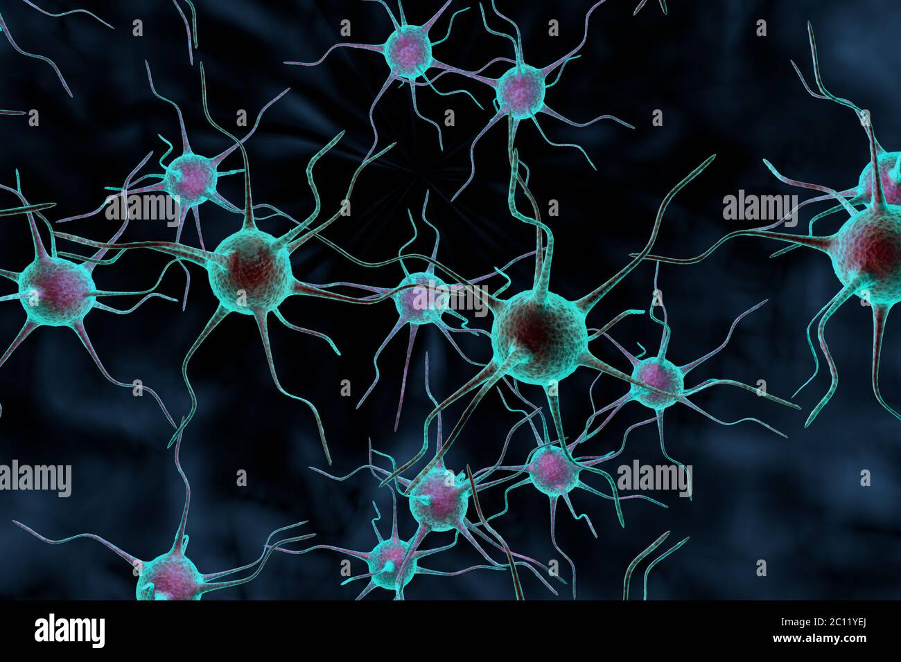 3d nerve cell Stock Photo - Alamy