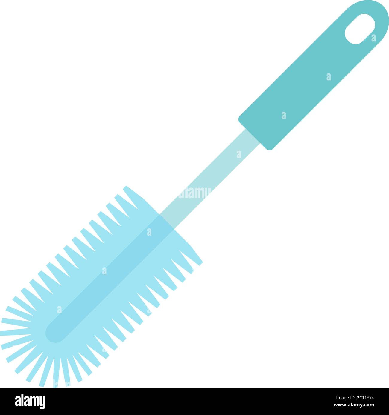 Dishes Long brush vector icon flat isolated Stock Vector