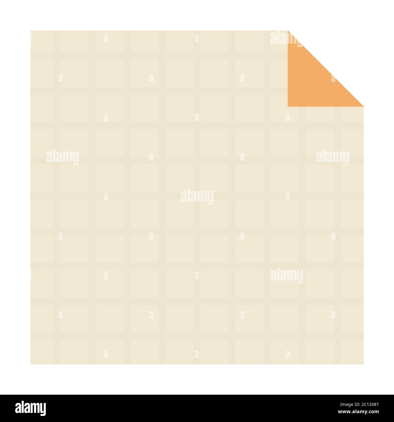 Sheet copybook in a cell vector icon. Stock Vector