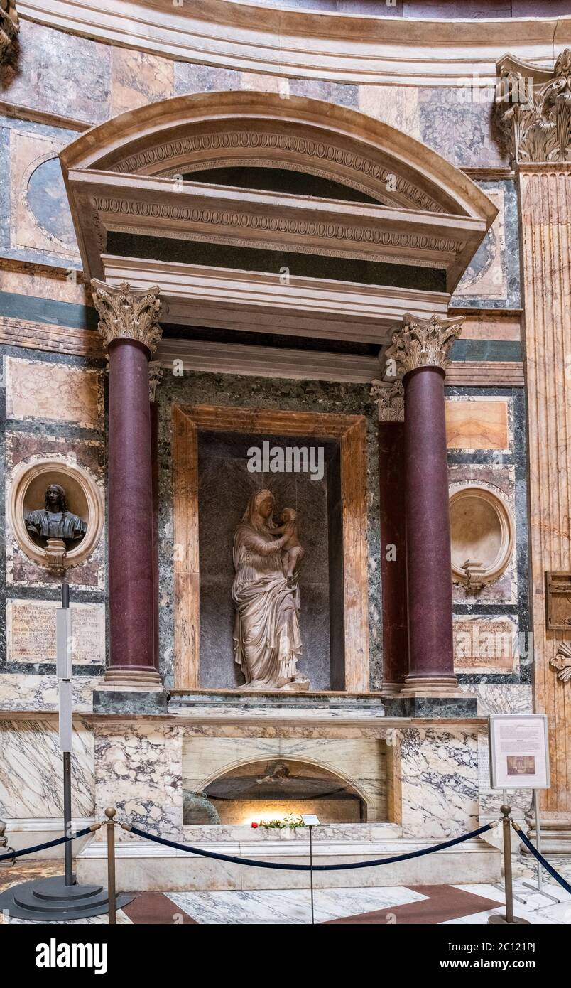 Raffaello Sanzio Epitaffio Pantheon In Rome Il Pantheon Visite