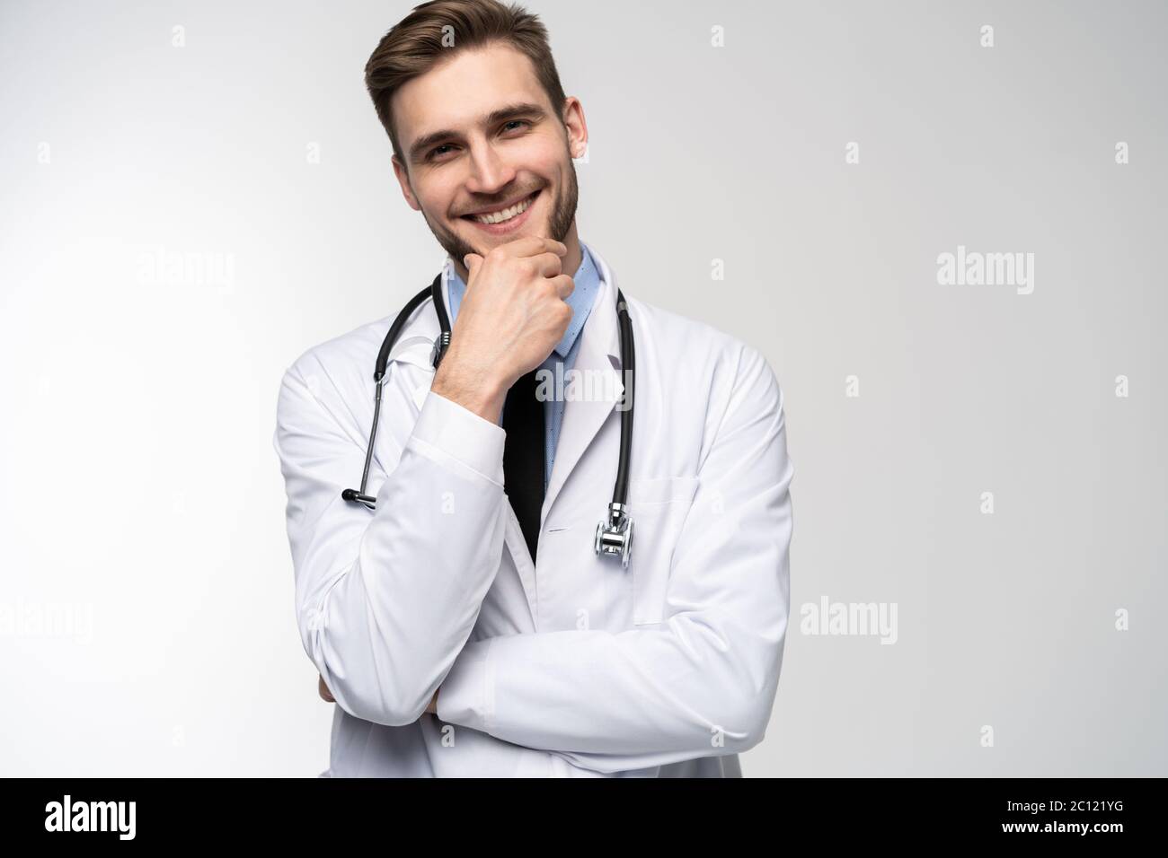 Portrait glad smiling doctor hi-res stock photography and images - Alamy