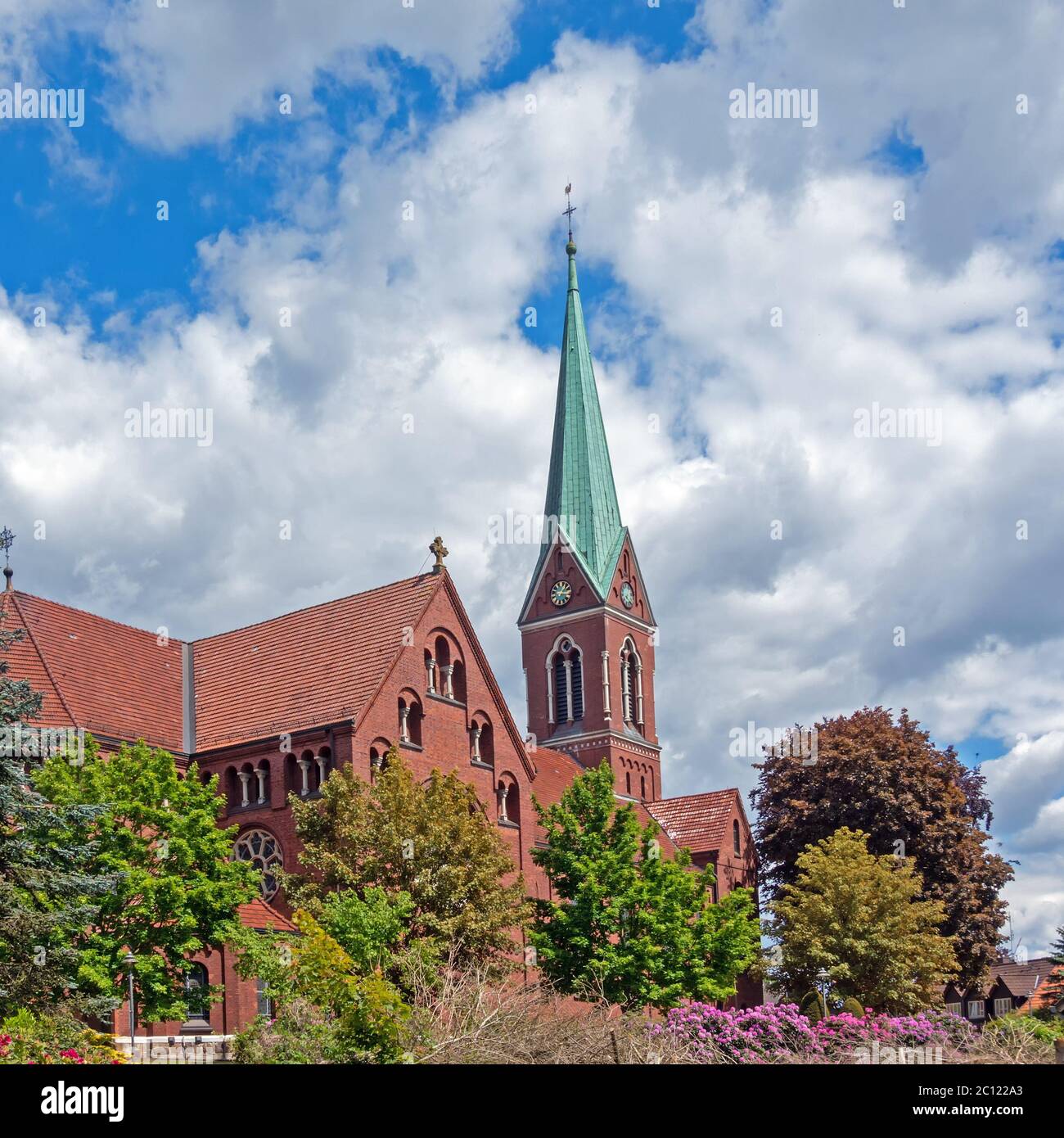 Catholic church St. Gorgonius, Goldenstedt, Lower Saxony, Germany Stock Photo