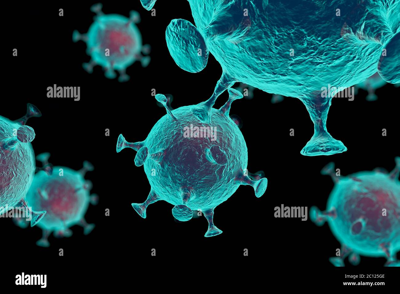 Abstract Virus 3d abstract virus Stock Photo - Alamy