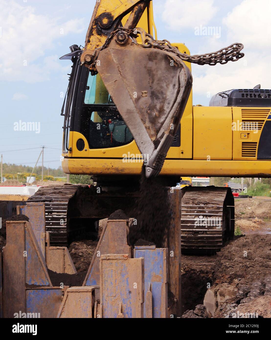 installation of metal structures immediate support for draining soil