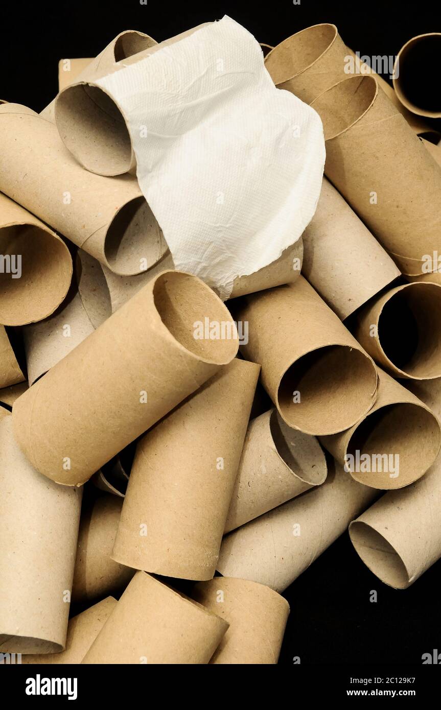 Empty Toilet Paper Roll Stock Photo Alamy