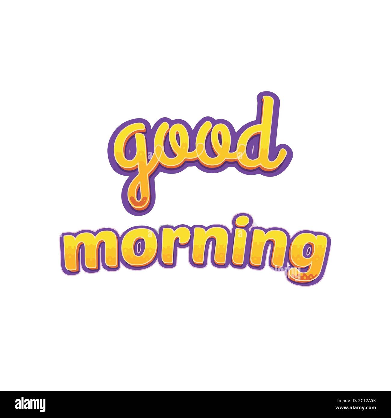 Good morning 3d quote simple positive message Stock Vector