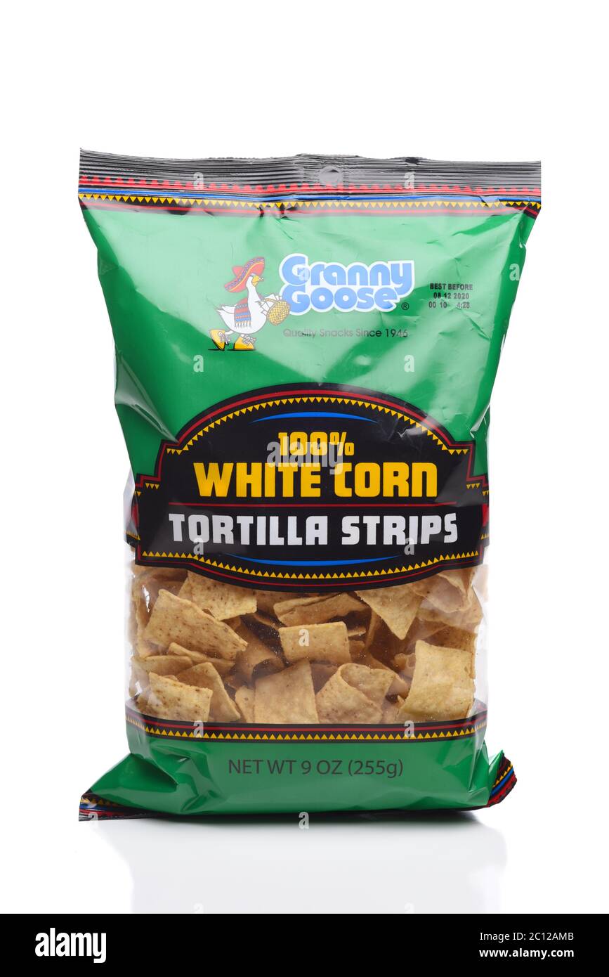 IRVINE, CALIFORNIA 25 MAY 2020 A bag of Granny Goose White Corn