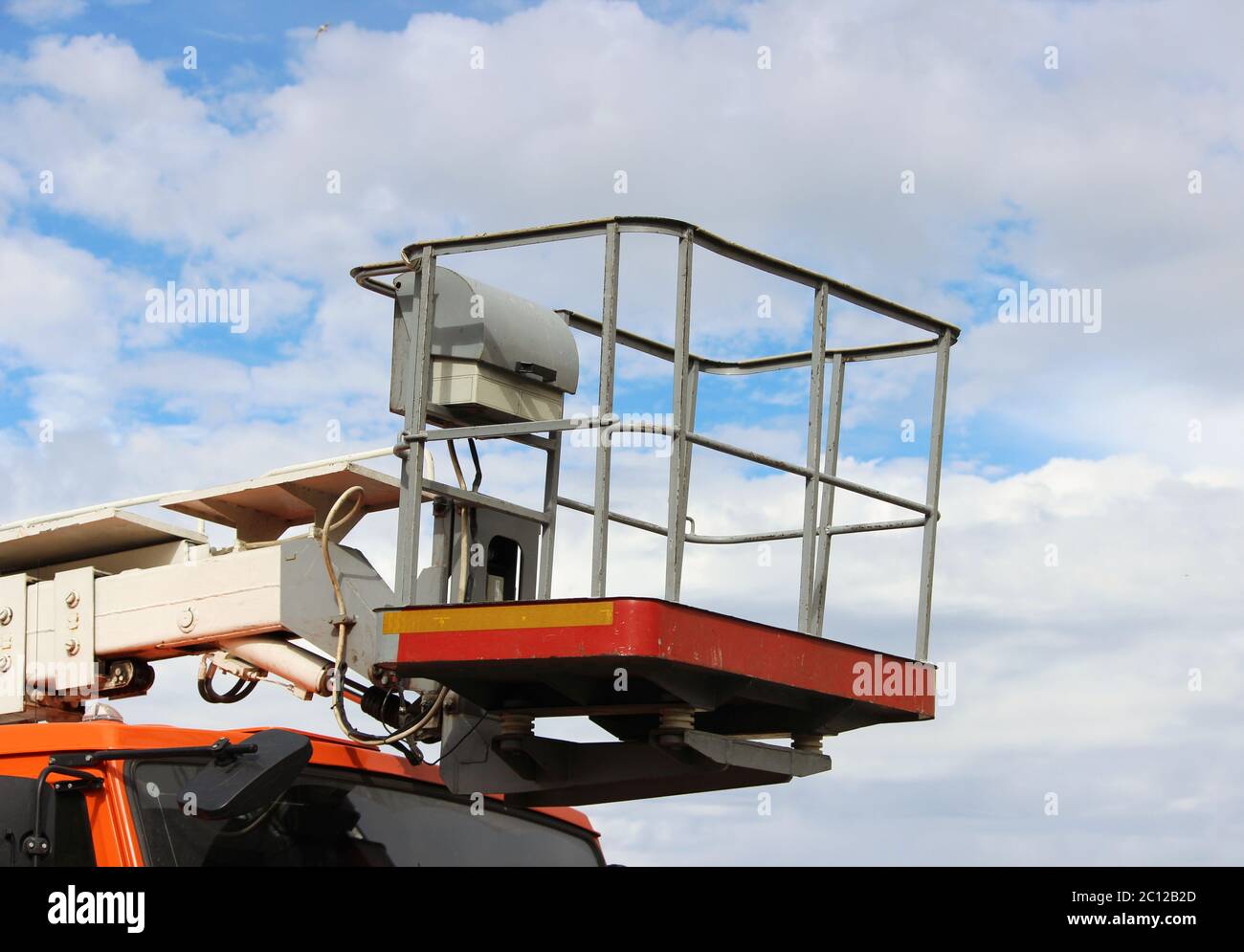 hydraulic lift heavy equipment machine is working Stock Photo Alamy