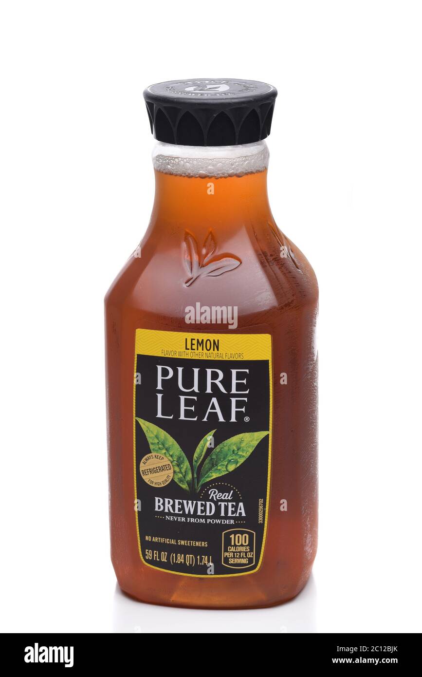 IRVINE, CALIFORNIA - 25 MAY 2020: A bottle of Pure Leaf Lemon Real