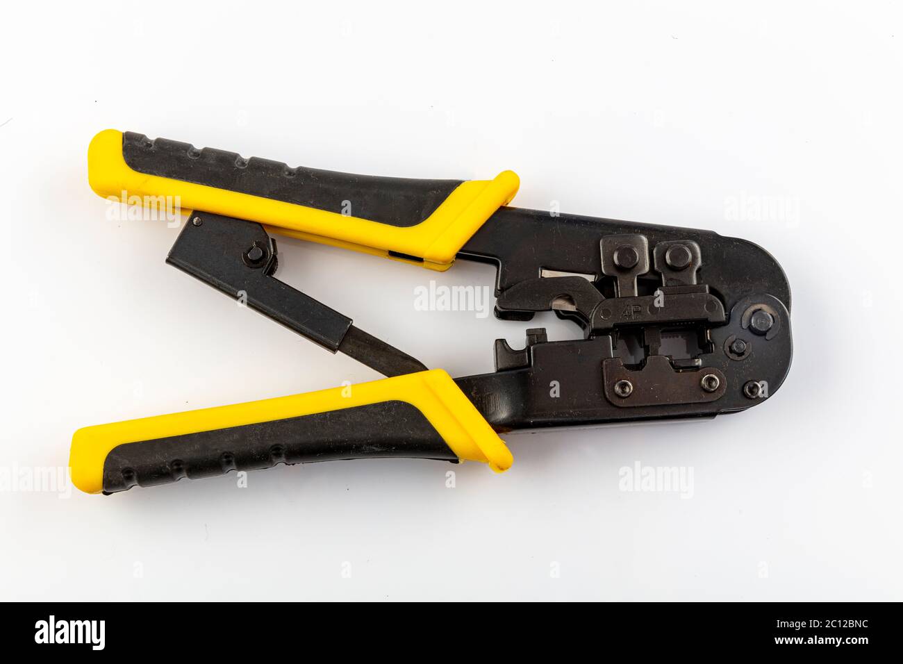 RJ45 Crimping Tool Kit Crimp Tool. Data crimp tool kit isolated on